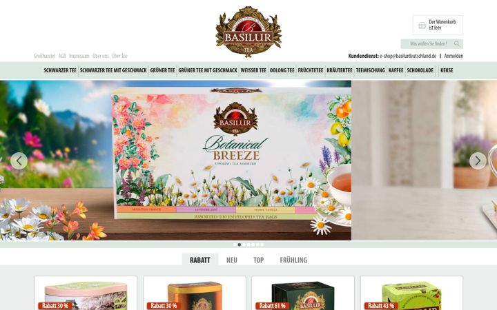 Screenshot of basilurtea.de