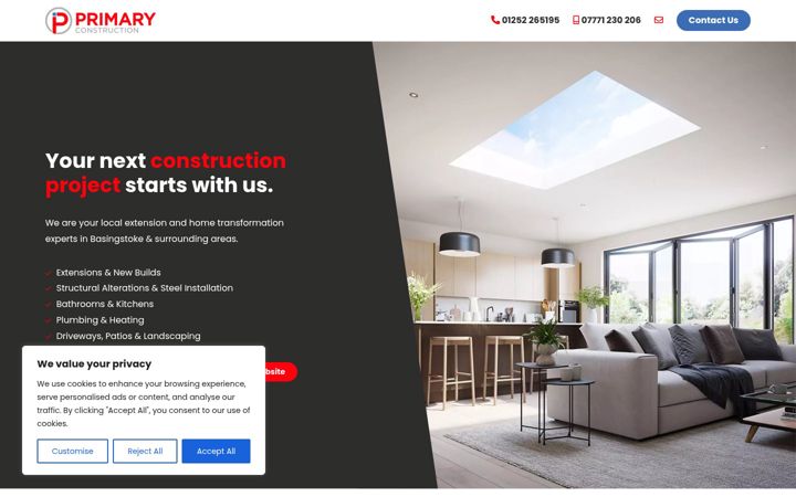 Screenshot of basingstokebuilders.co.uk