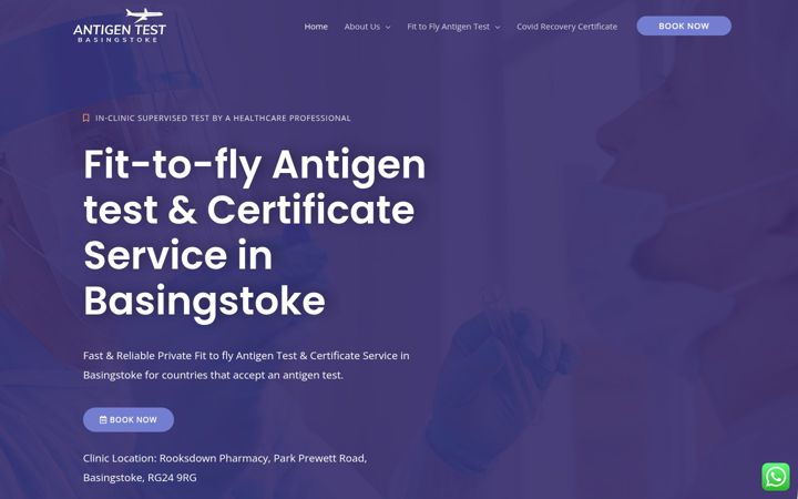 Screenshot of basingstokeclinic.co.uk