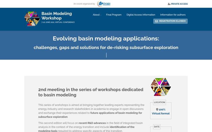 Screenshot of basinmodeling-ws.com
