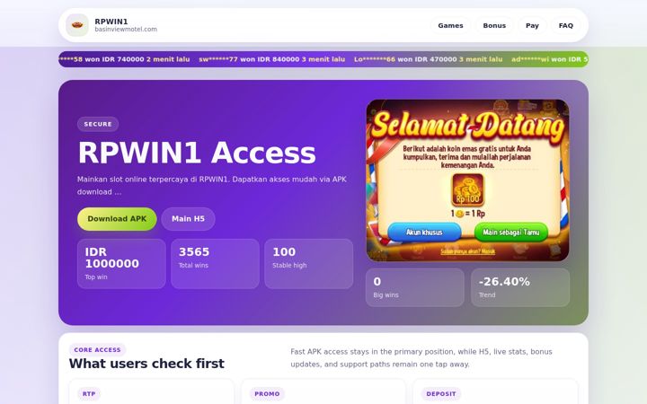 Screenshot of basinviewmotel.com
