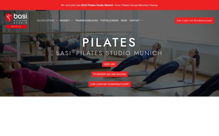 Screenshot of basipilatesmunich.de