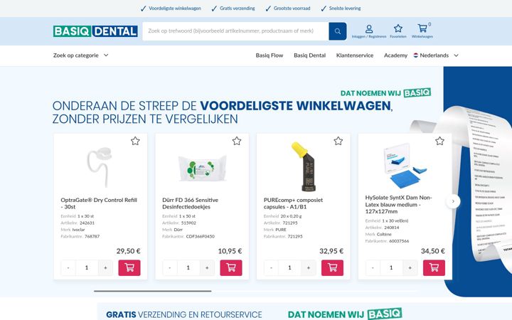 Screenshot of basiqdental.be