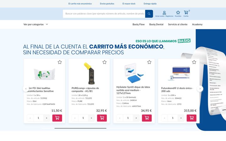 Screenshot von basiqdental.es
