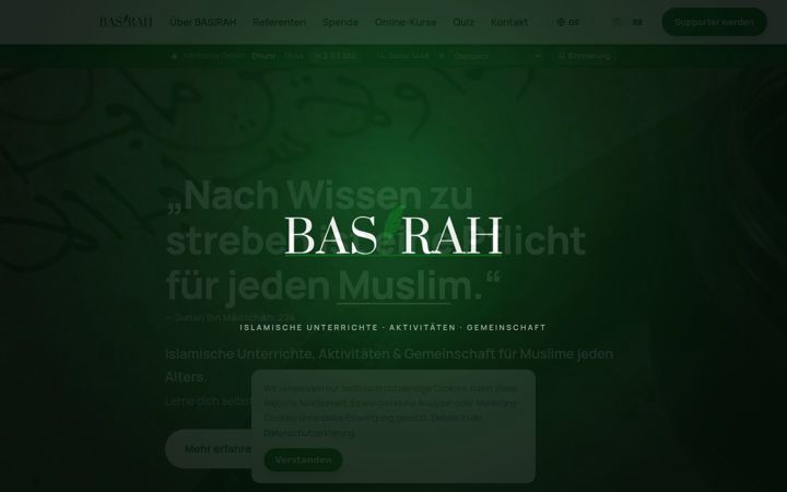 Screenshot of basirah.de