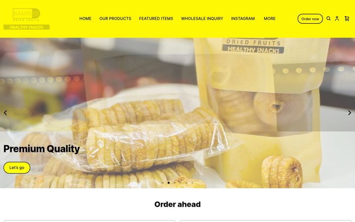 Screenshot of basiridriedfruits.co.uk