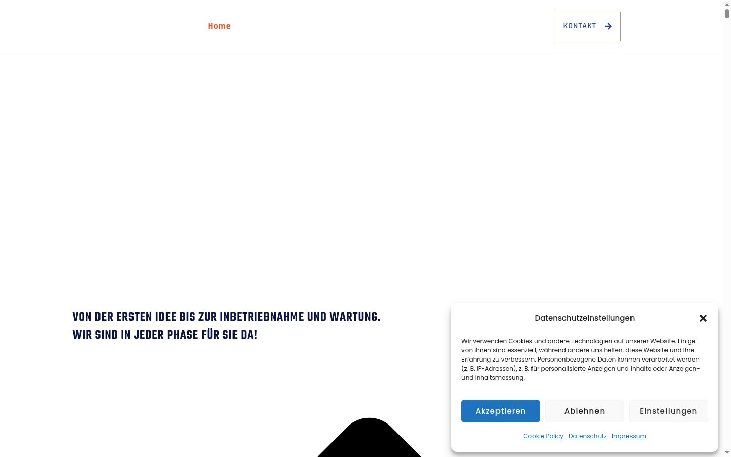 Captura de pantalla del banner de consentimiento mostrado antes de cualquier interacción