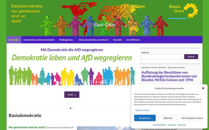 Screenshot of basis-gruen.de