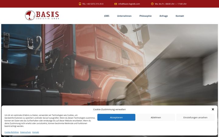 Screenshot of basis-logistik.com