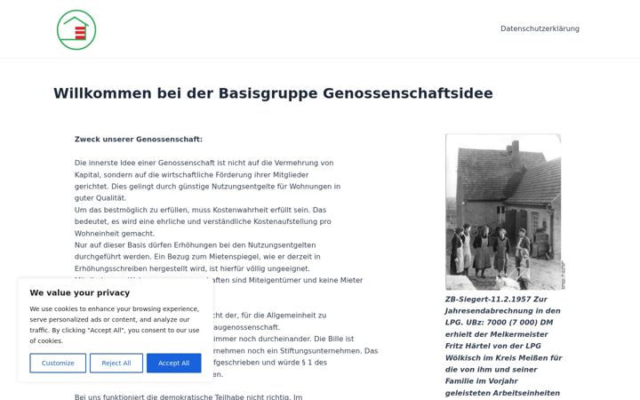 Screenshot of basisgruppegenossenschaftsidee.de
