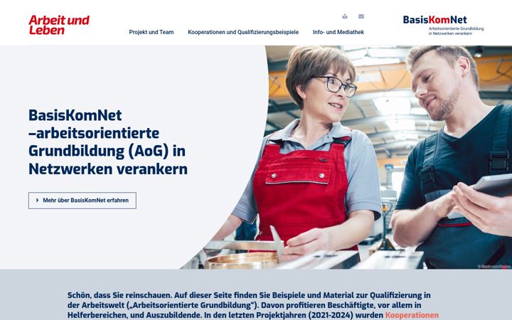 Screenshot of basiskom.de