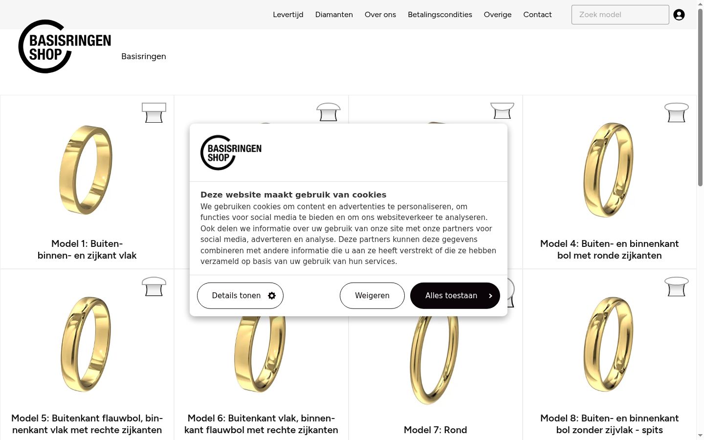 Screenshot del banner di consenso mostrato prima di qualsiasi interazione