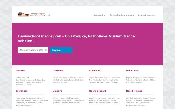 Screenshot of basisschool-gids.nl