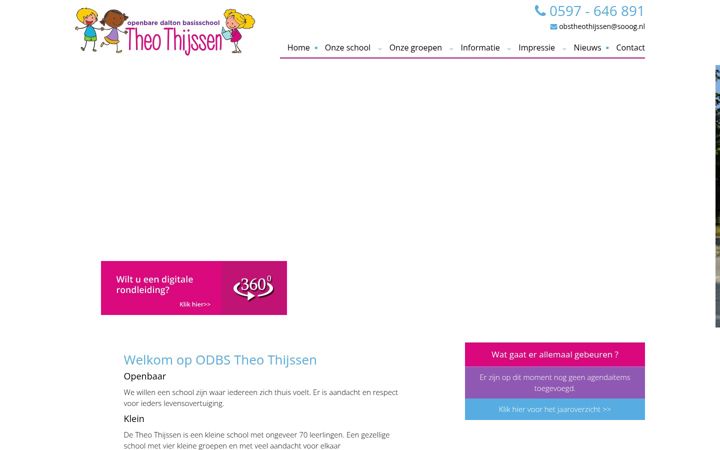 Screenshot of basisschool-theothijssen.nl