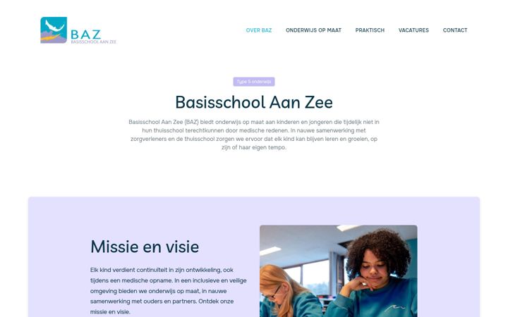 Screenshot of basisschoolaanzee.be