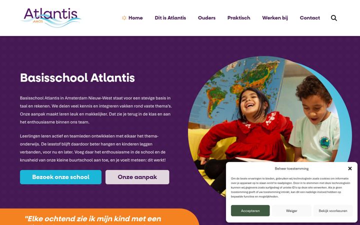 Zrzut ekranu basisschoolatlantis.nl