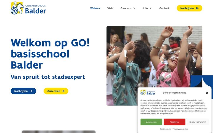 Screenshot di basisschoolbalder.be