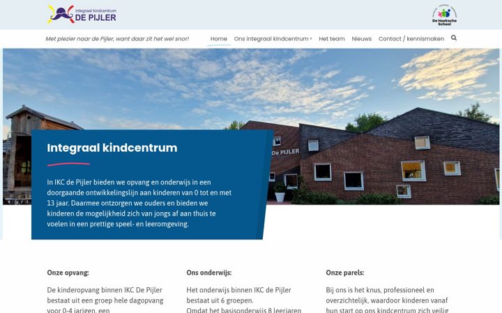 Screenshot van basisschooldepijler.nl