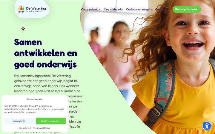 Ekrano kopija basisschooldewetering.nl