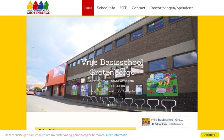 Screenshot of basisschoolgrotenberge.be