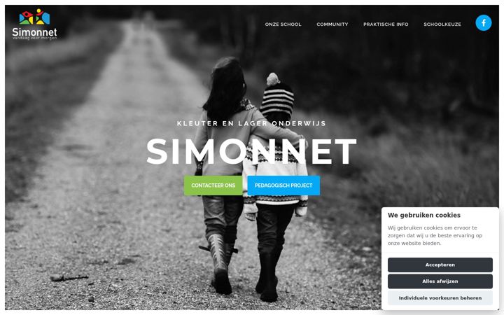 Screenshot of basisschoolsimonnet.be