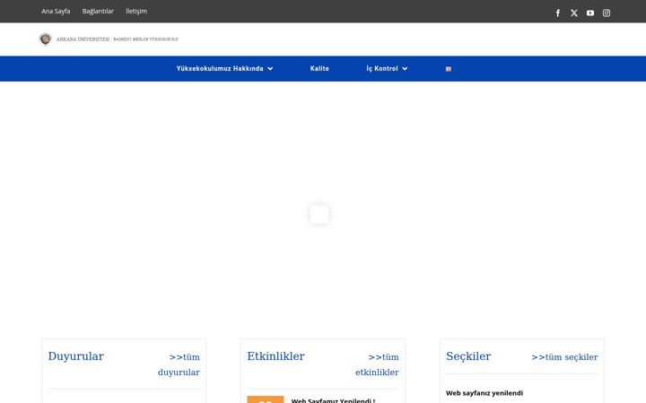 Screenshot of baskent.ankara.edu.tr