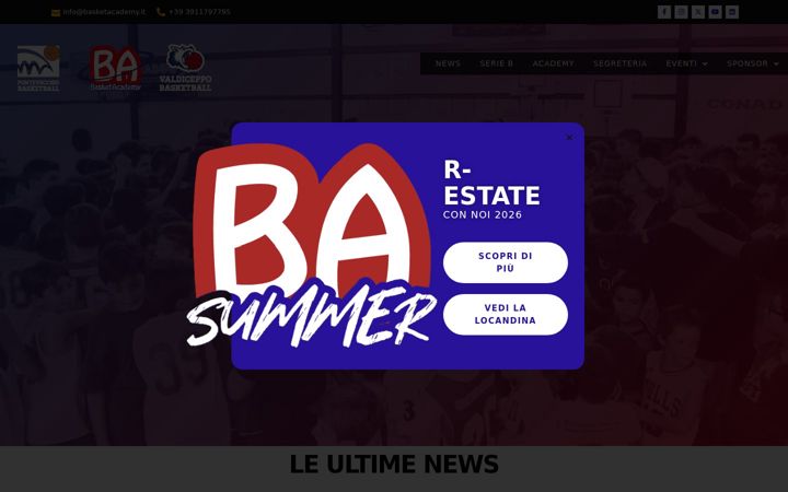 Screenshot of basketacademy.it