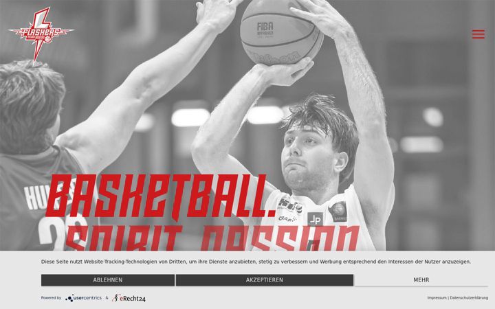 Screenshot of basketball-fellbach.de