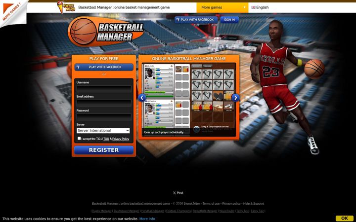 Screenshot of basketball-manager.net