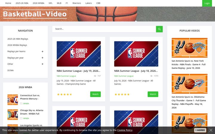 Screenshot of basketball-video.com