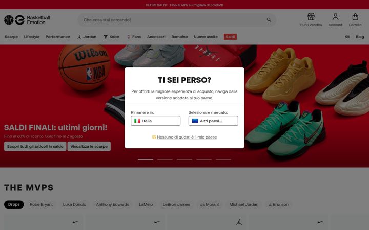Screenshot of basketballemotion.it
