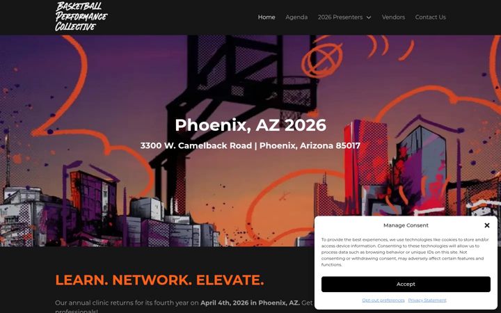 Screenshot of basketballperformancecollective.com