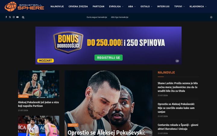 Screenshot of basketballsphere.com