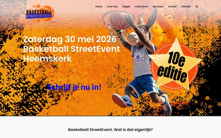 Screenshot of basketballstreetevent.nl