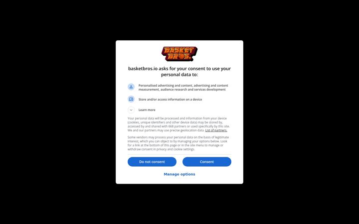 Screenshot of basketbros.io