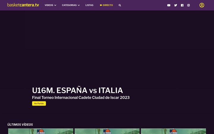 Screenshot of basketcantera.tv