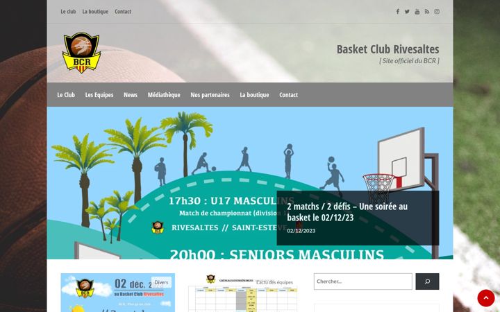 Екранна снимка на basketclubrivesaltes.fr
