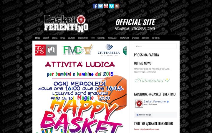 Screenshot of basketferentino.com