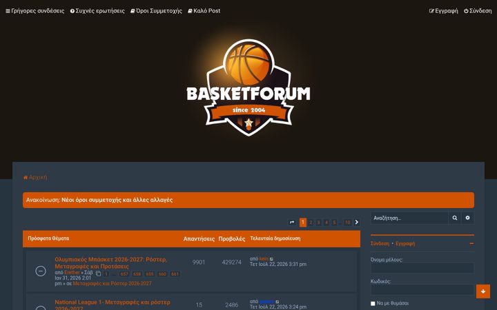 Screenshot of basketforum.gr