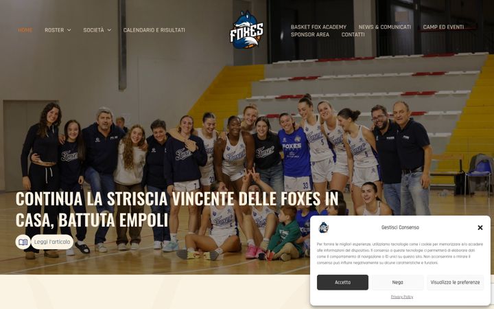 Screenshot of basketfoxes.com