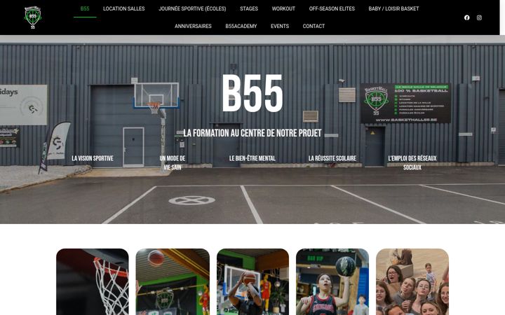 Screenshot di baskethall55.be