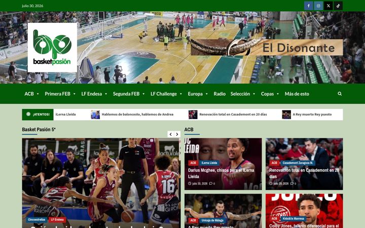 Screenshot von basketpasion.es