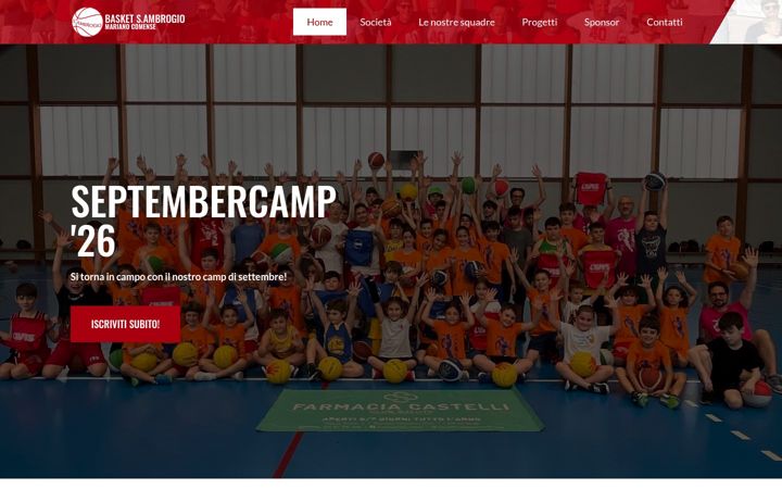Screenshot of basketsantambrogio.it