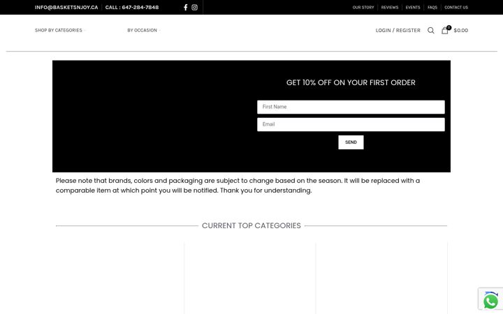 Screenshot of basketsnjoy.ca
