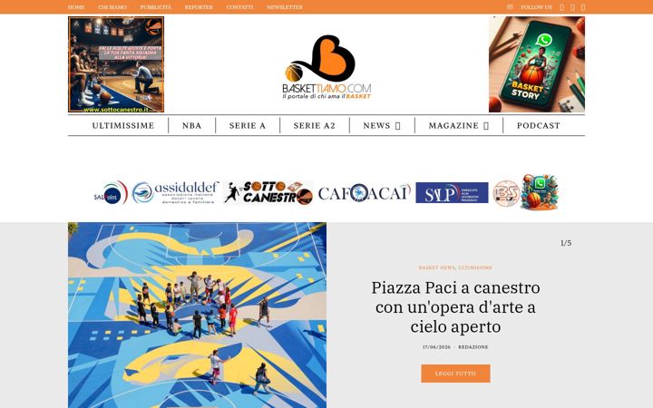 Screenshot of baskettiamo.com