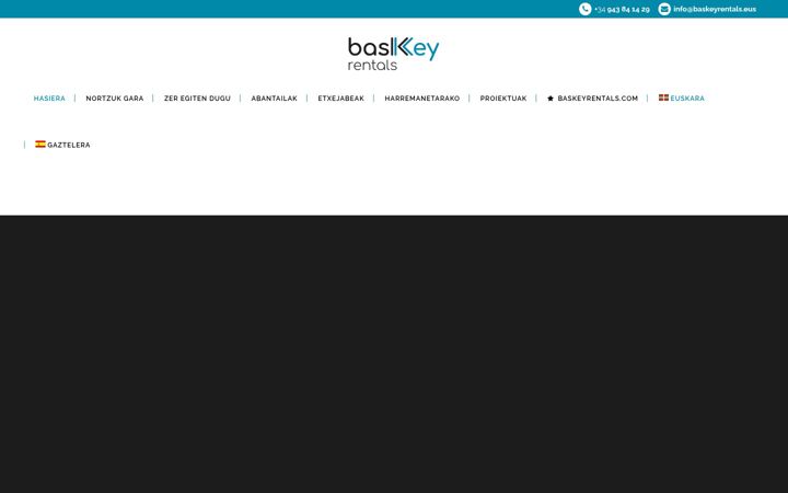 Screenshot ta' baskeyrentals.eus