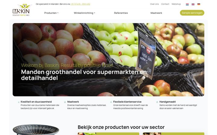 Screenshot of baskin.nl