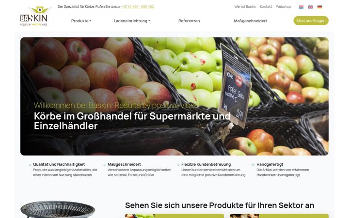Screenshot of baskinkorbe.de