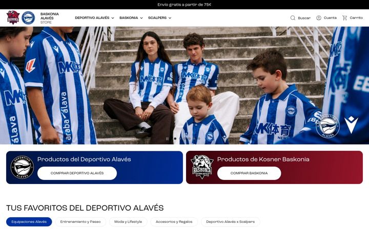 Snímek obrazovky baskoniaalavesstore.com