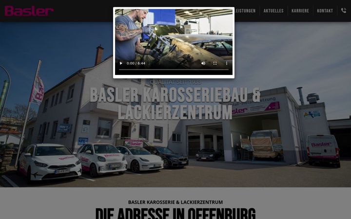 Screenshot of basler-karosseriebau.de